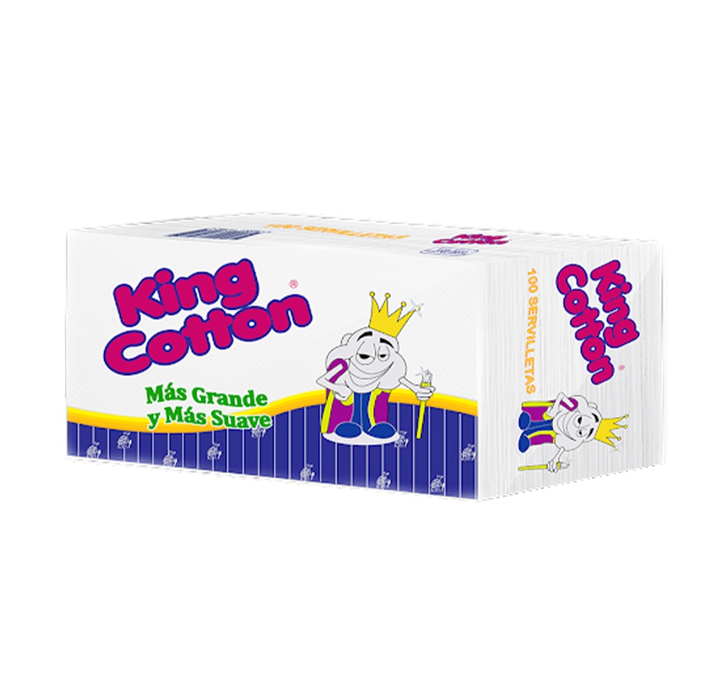 Servilleta Rectangular King Cotton 1x100.