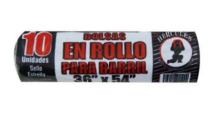 Bolsa Plástica Jardinera Hércules (36"x54") 1x10 Rollo.