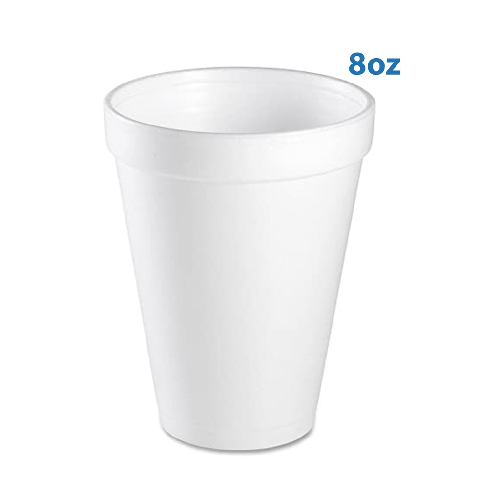 Vaso de Estereofón 8oz PolyCups 1x25