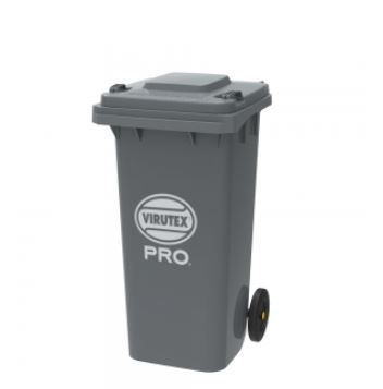 Basurero Plastico Virutex Cuadrado C/Rueda 120 Ltr.