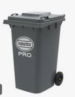 Basurero Plastico Virutex Cuadrado C/Rueda 360 Ltr.