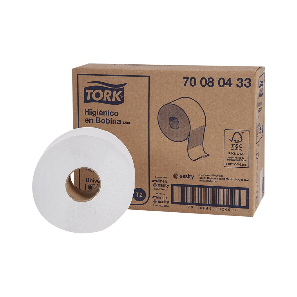 Papel Higiénico 350mtrs Tork Universal HS Blanco 1x6 Cja.