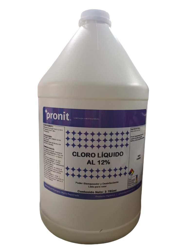 Cloro al 12% Pronit 1Gal